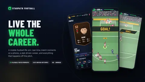 Overview: the player profile card next to a converted penalty and a headed goal.